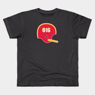 Kansas City Chiefs 816 Helmet Kids T-Shirt